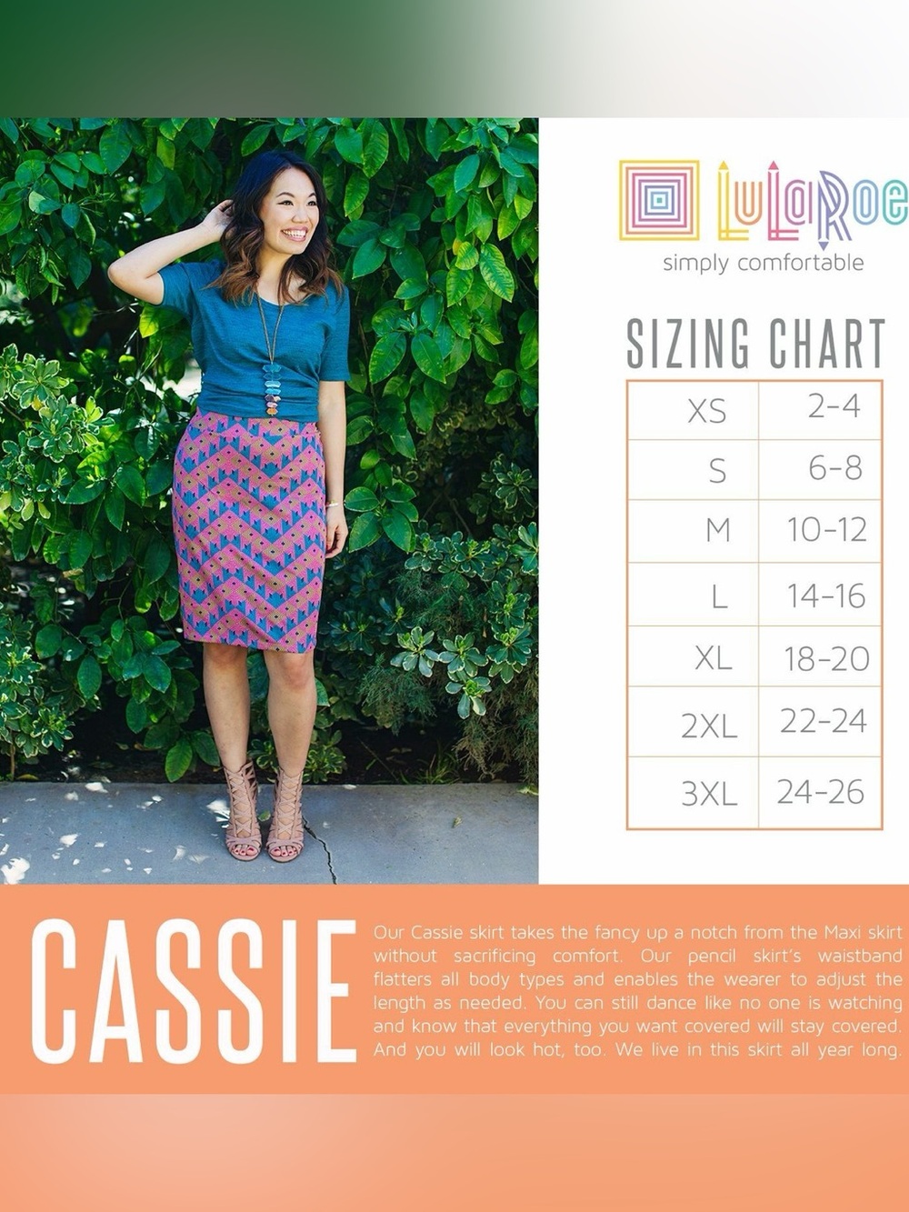 NWT LuLaRoe Cassie Navy Blue & White Checkered Knit Pencil Skirt - Picture 8 of 14